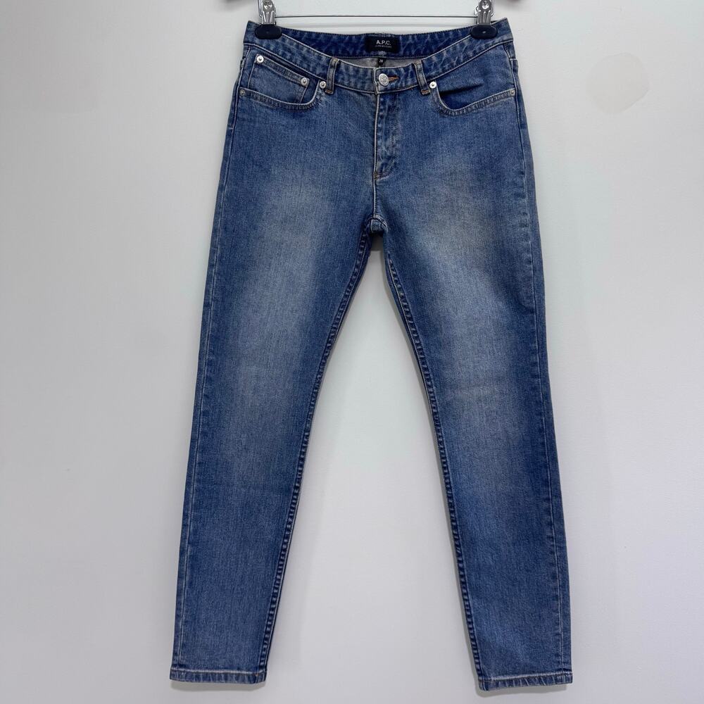 NEW A.P.C Jean Moulant Slim Fit Denim Jeans Blue Waist 31 Preppy Parisian Modest